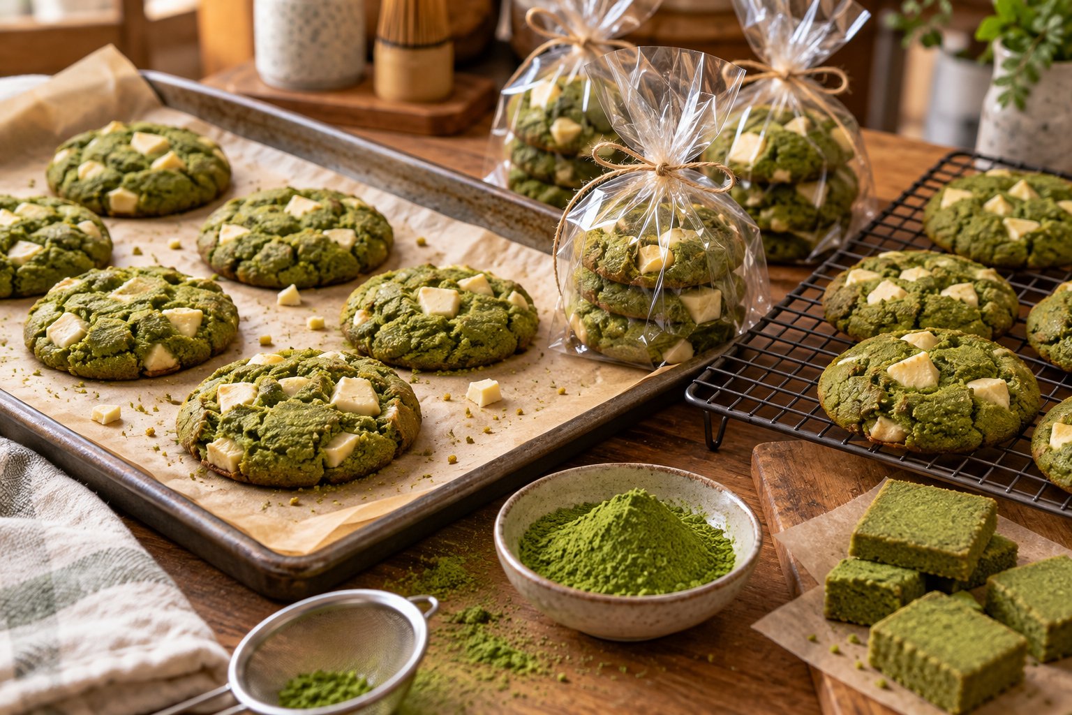 記事の写真 matcha-cookies