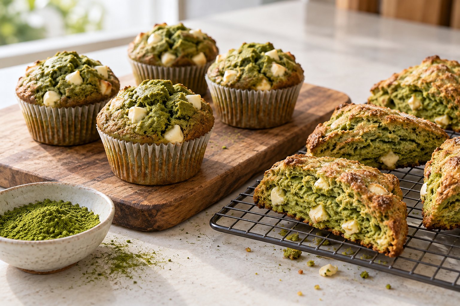 記事の写真 matcha-muffins-scones