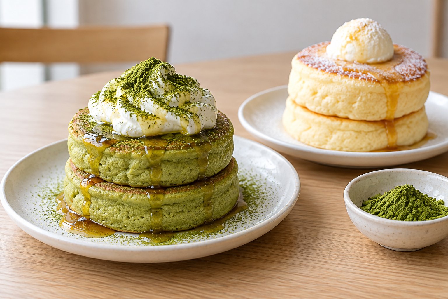 記事の写真 matcha-pancakes